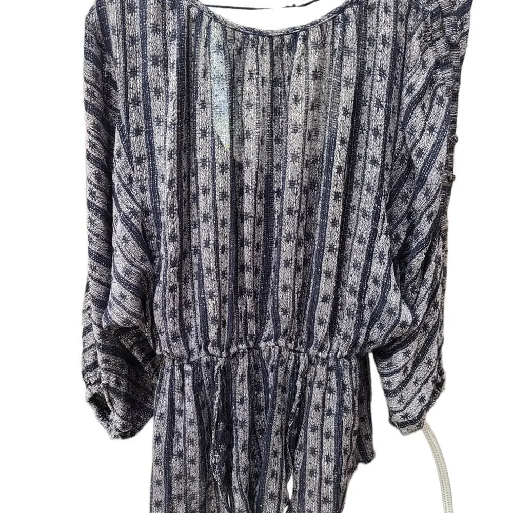 Free People Blue Boho Tunic Top size XS